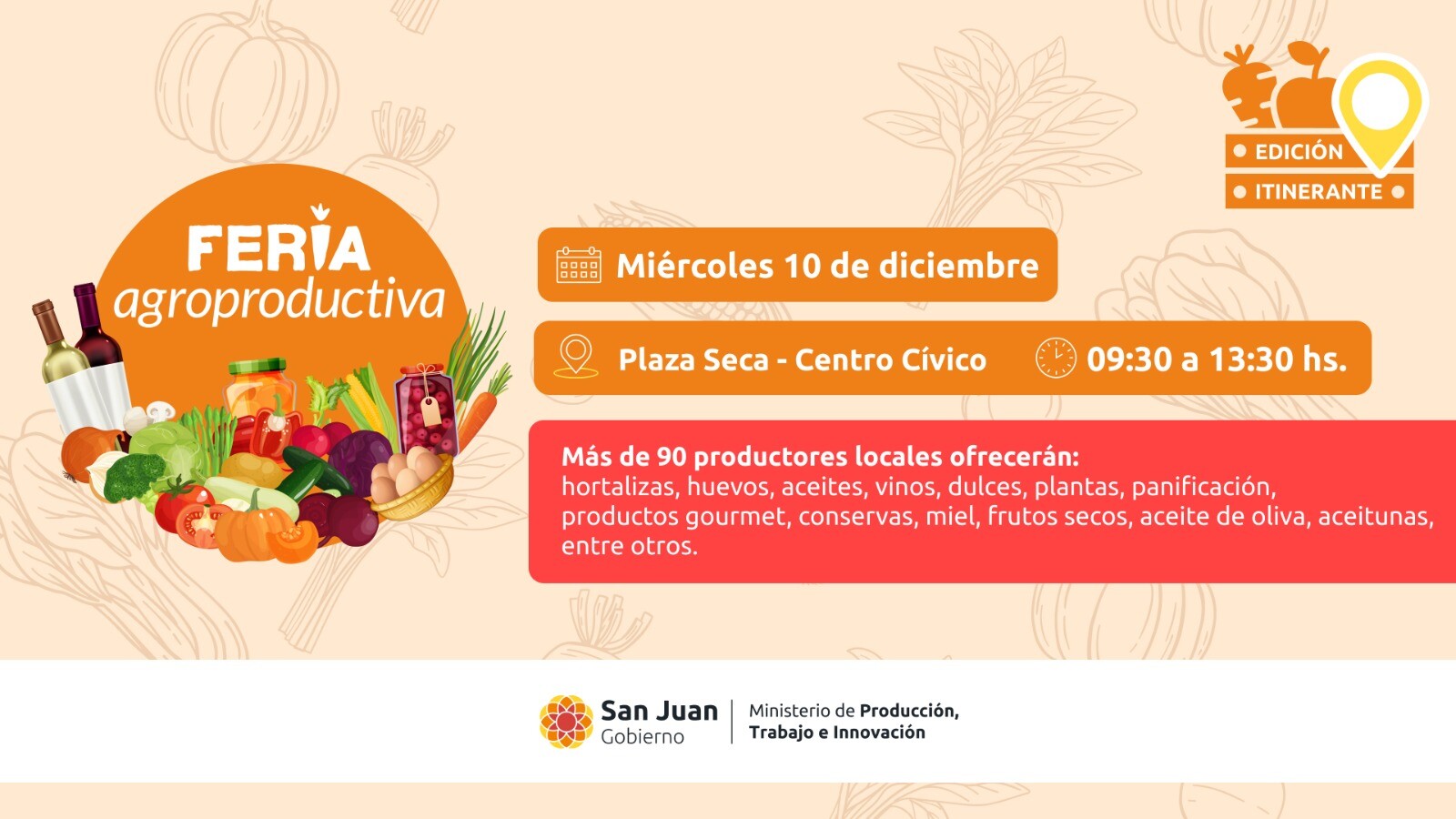 Feria Agroproductiva de diciembre trae novedades de día y horario
