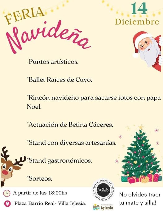 IGLESIA te invita a la Feria Navideña