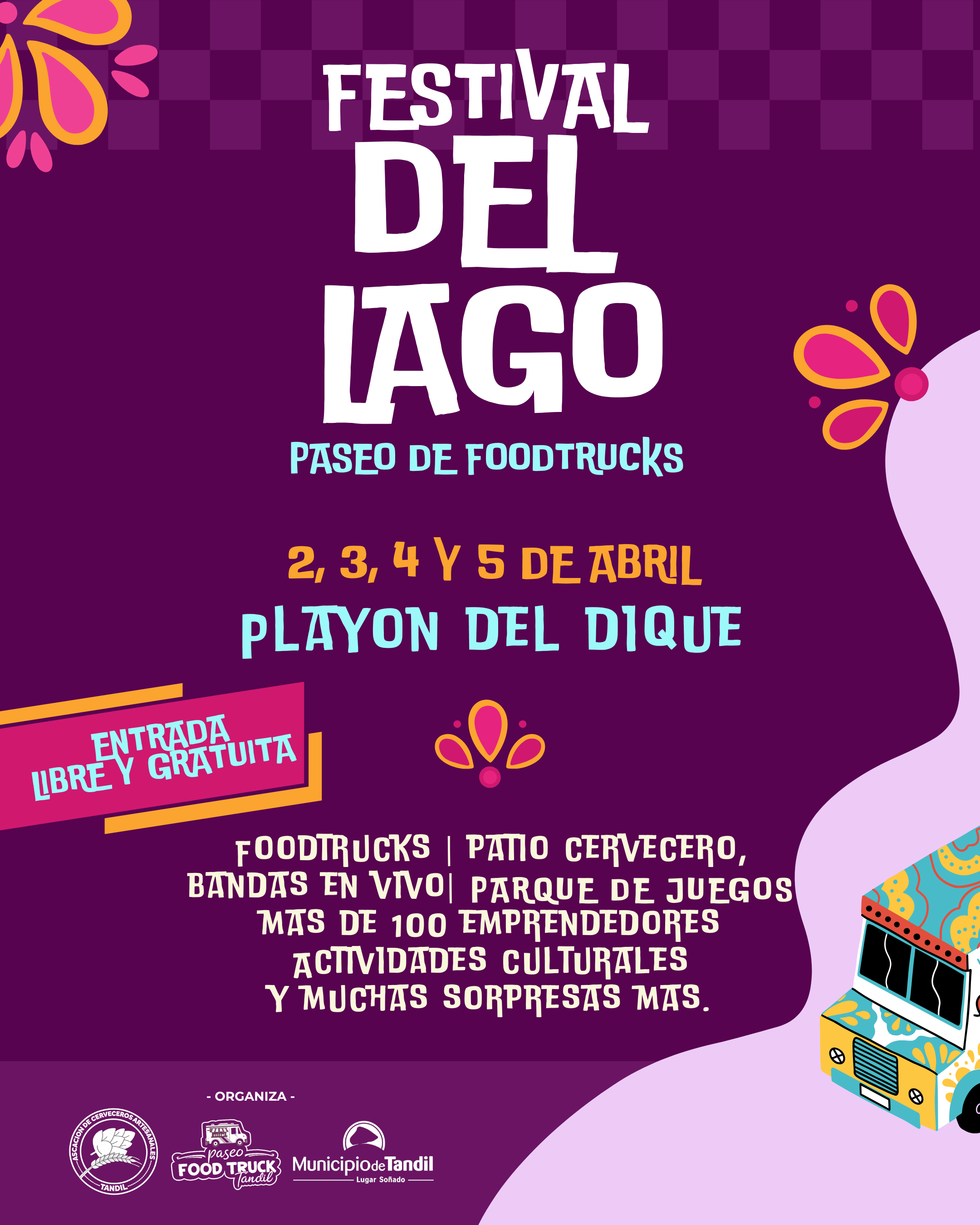El Festival del Lago suma música en vivo, foodtrucks y más de 200 emprendedores en el Playón del Dique