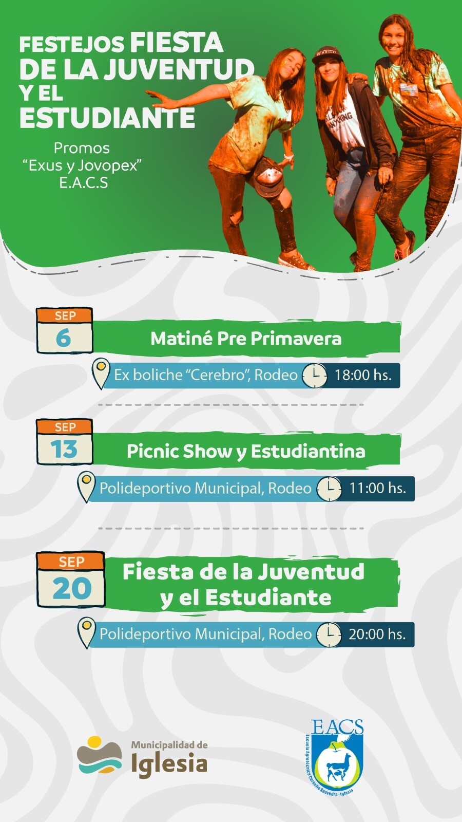 IGLESIA: festejos de la «Fiesta de la Juventud y el Estudiante»