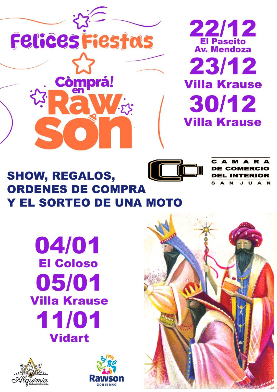 FIESTAS DE FIN DE AÑO: Horarios de atención al publico del Centro Comercial de Rawson