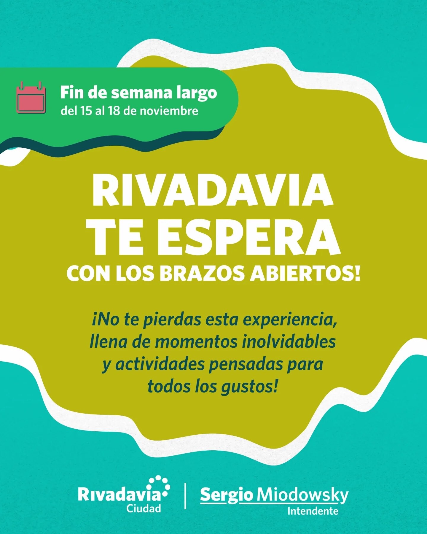Rivadavia te invita a que vivas el feriado como nunca antes