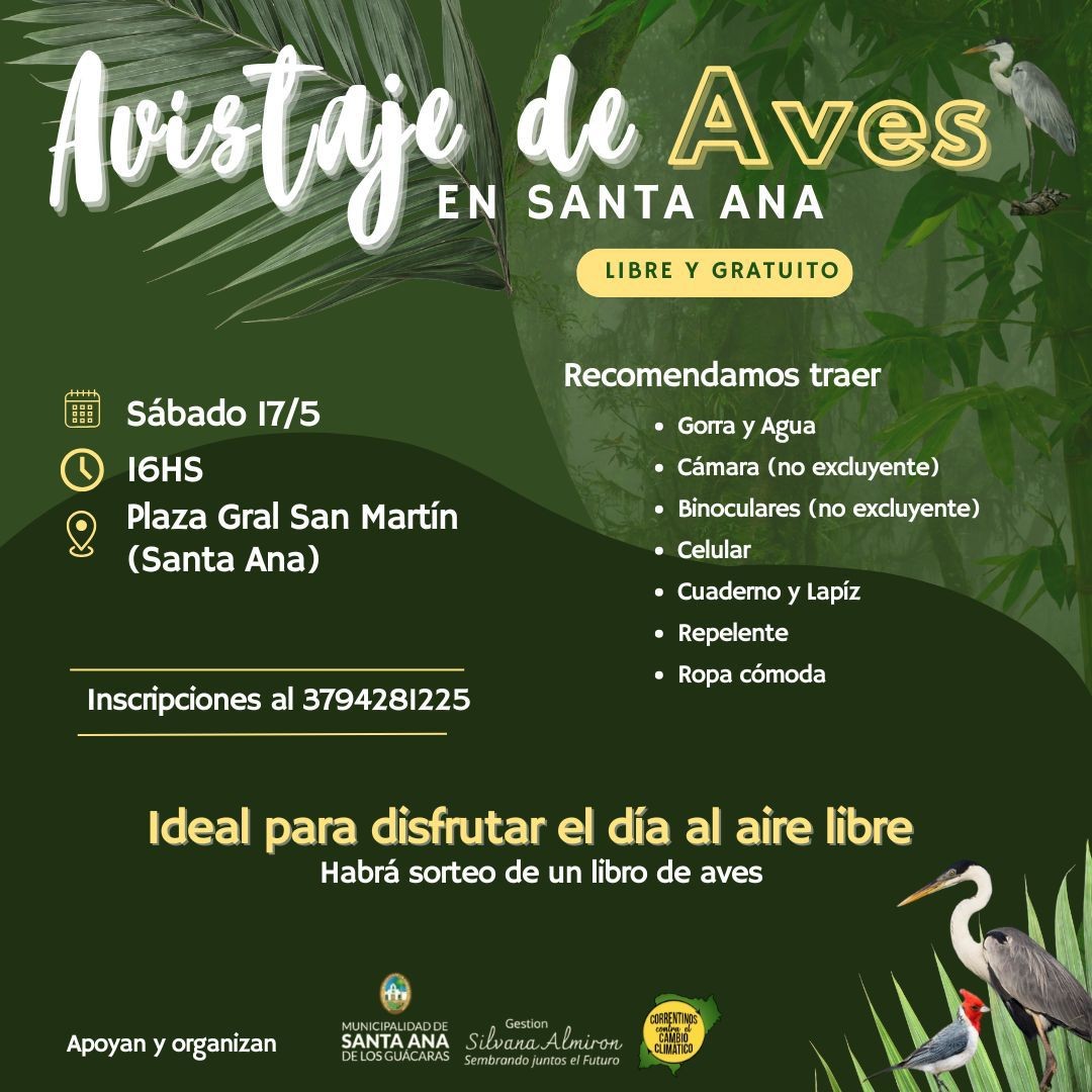 FLAYER.jpeg Organizan jornada gratuita de avistaje de Aves en Santa Ana para toda la familia