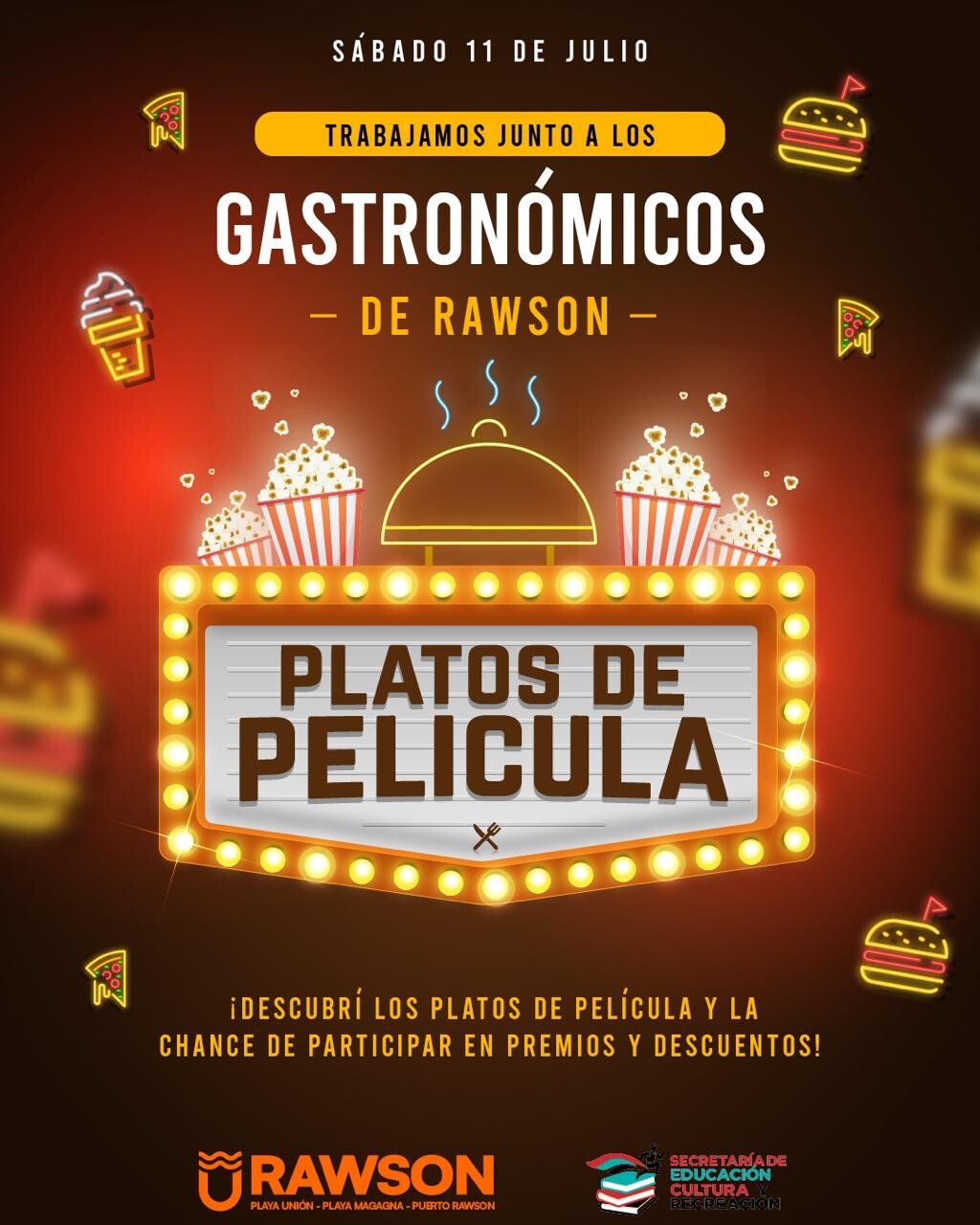 Gastronomía y creatividad: este sábado se presenta “Platos de Película” en Rawson y Playa Unión