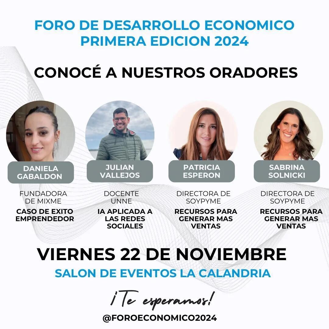 LANZAN EL 1er. FORO DE DESARROLLO ECONOMICO.