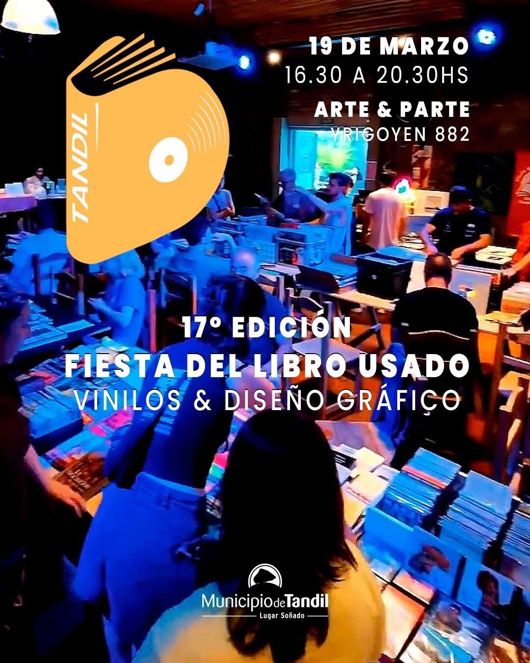 FIESTA DEL LIBRO USADO, VINILOS Y DISEÑO GRÁFICO