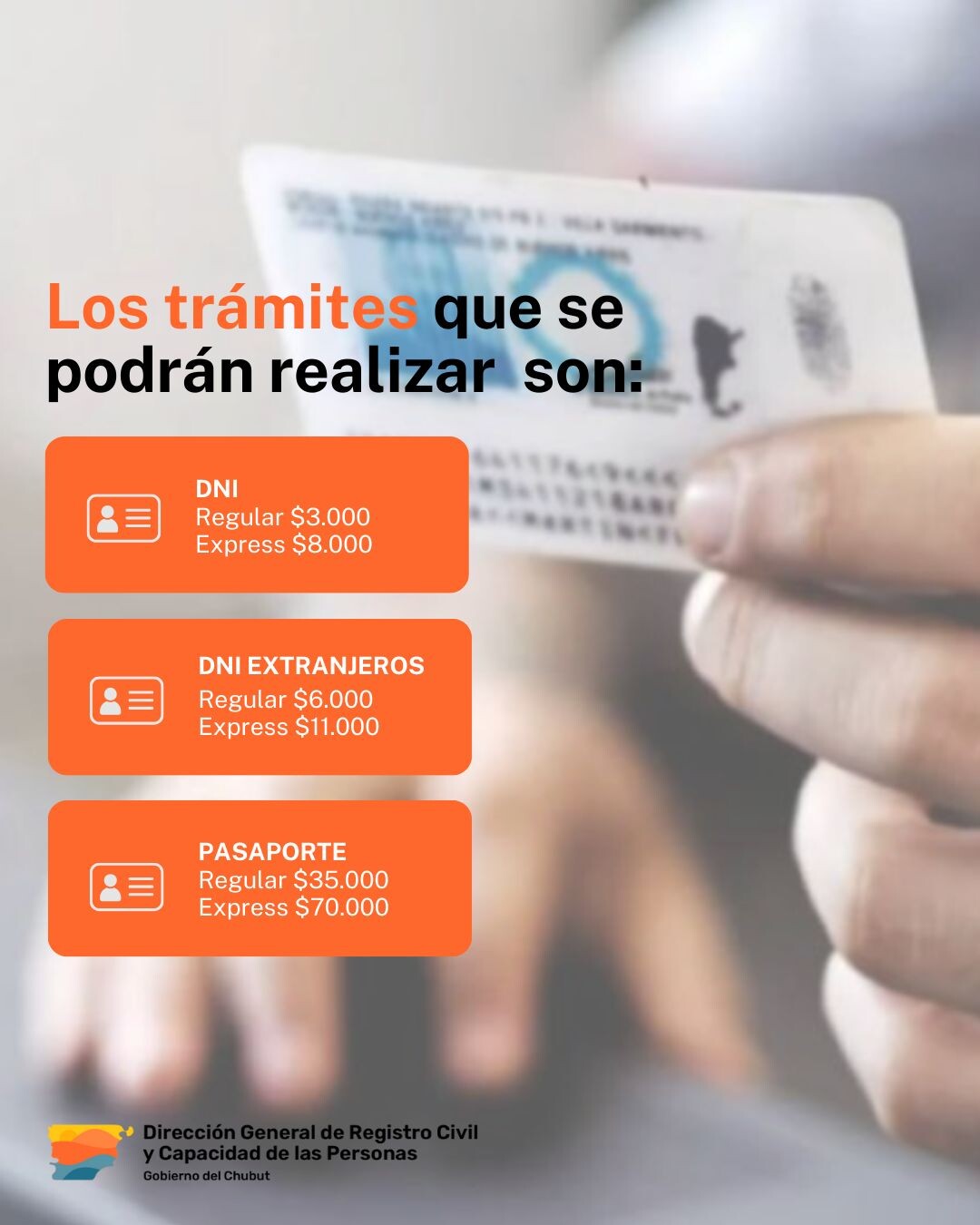 El Gobierno Provincial realizará en Comodoro Rivadavia jornadas de documentación rápida