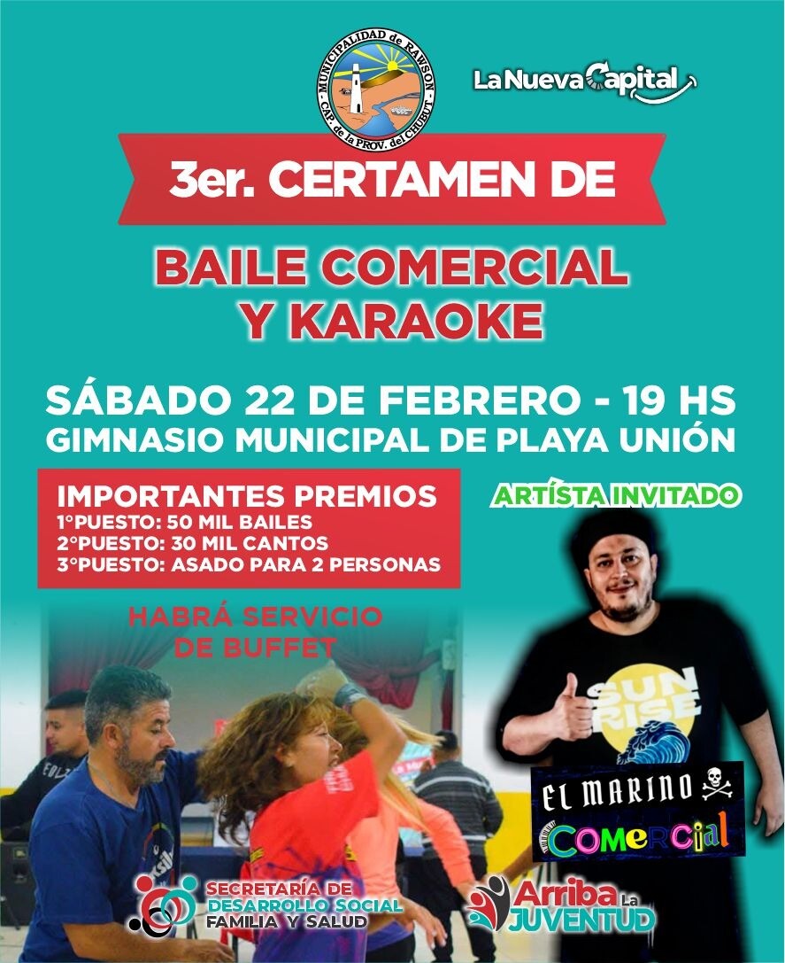 Playa Unión se prepara para el 3er. Certamen de Baile Comercial y Karaoke
