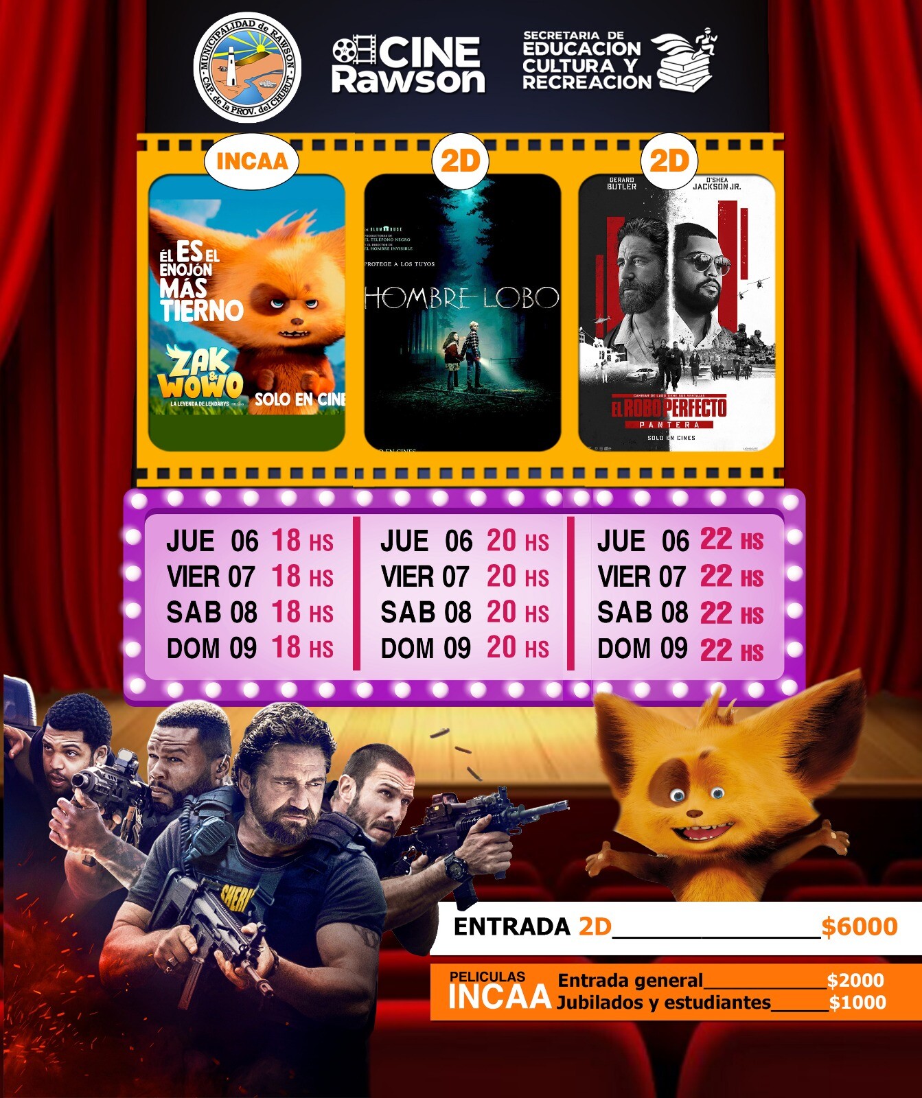 El Cine de Rawson presentó su nueva cartelera con opciones para toda la familia