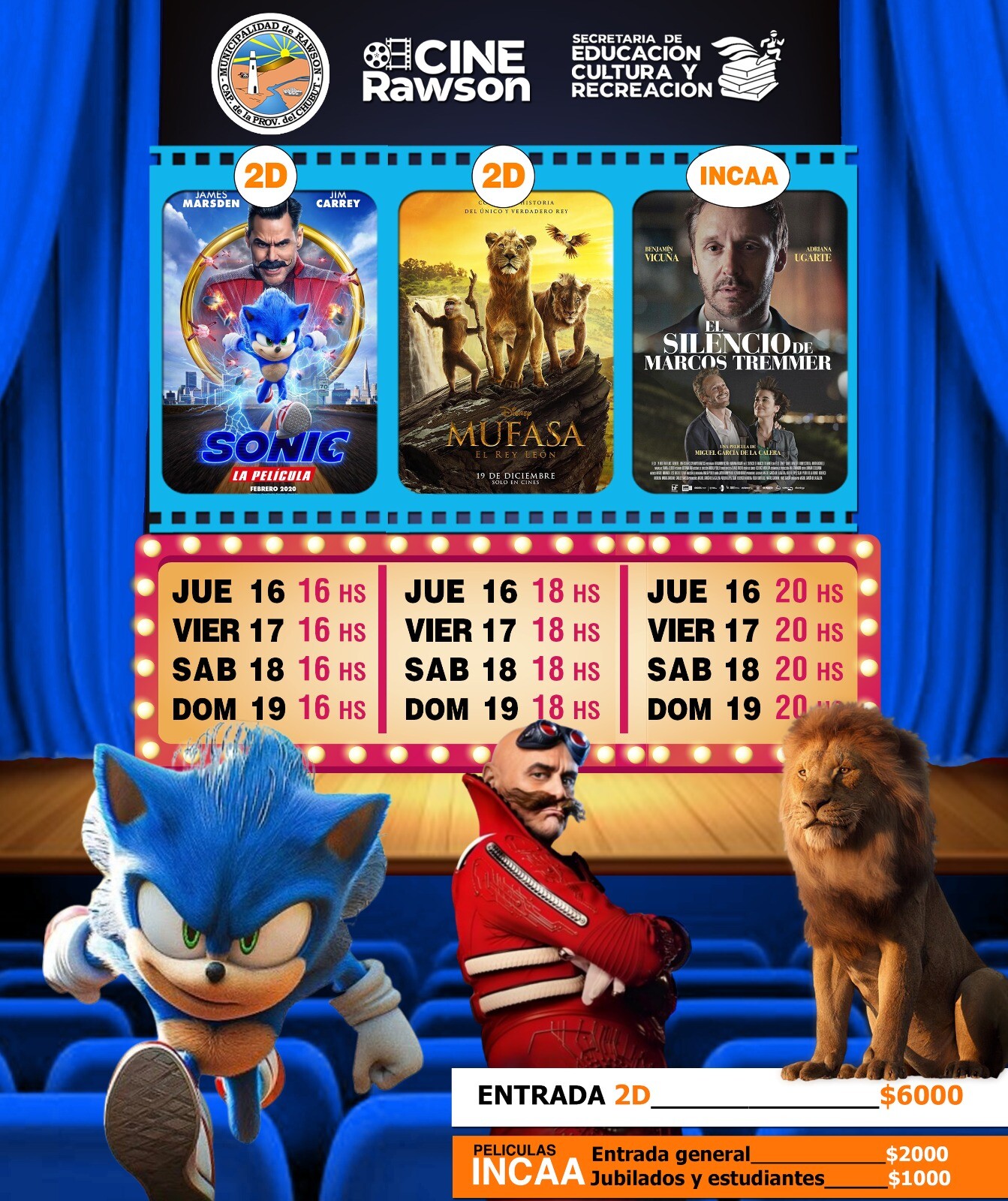 Vuelve el Cine a Rawson: un fin de semana con entrenos
