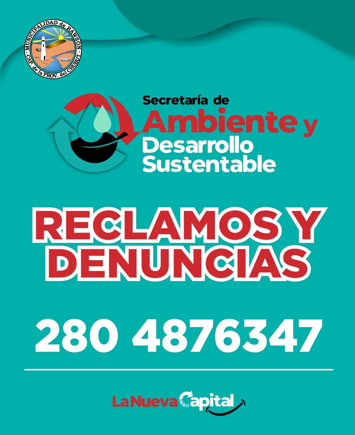 La Municipalidad recuerda que se encuentra habilitado el teléfono celular para denuncias ambientales