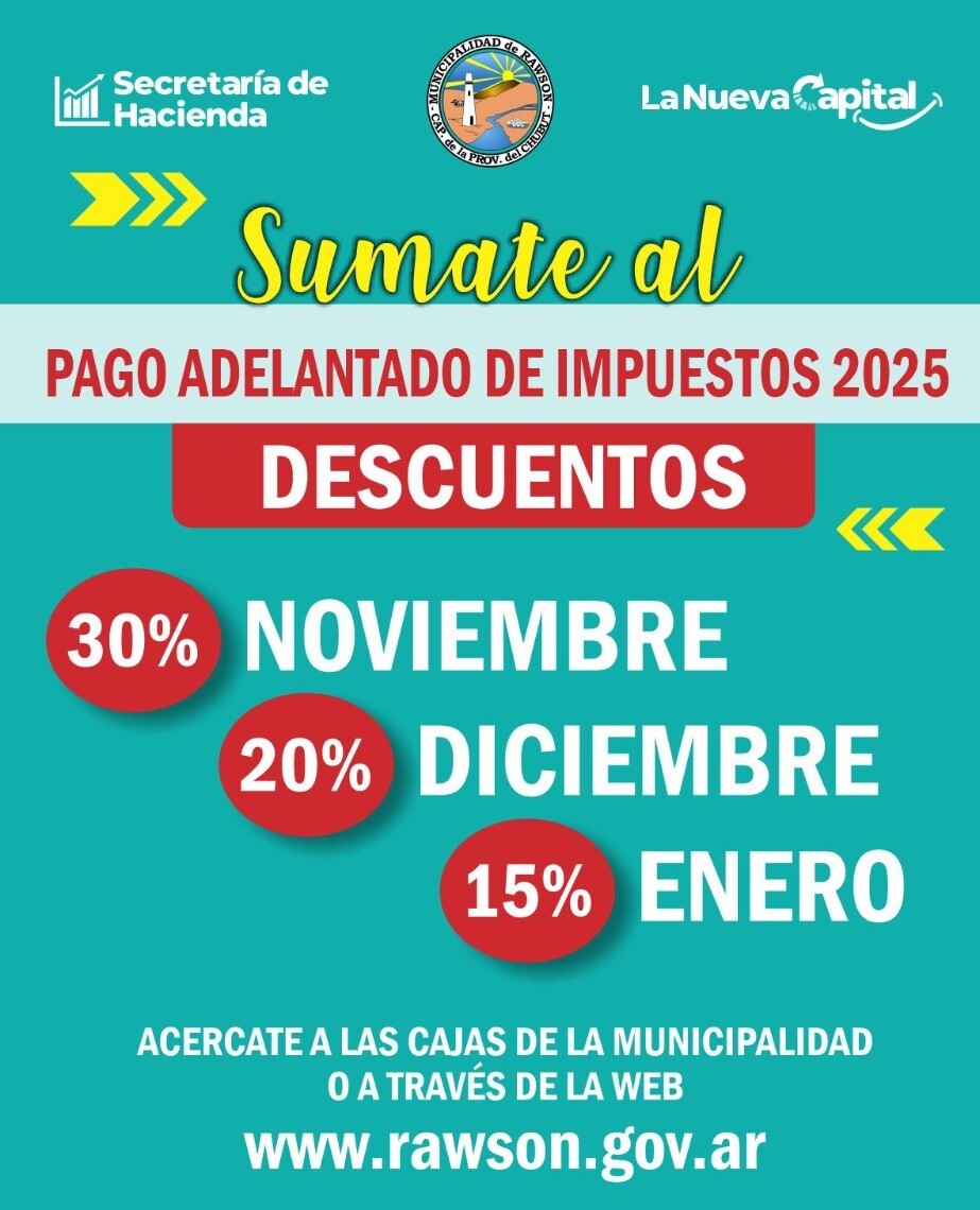 La Municipalidad mantiene vigente el beneficio del Pago Anual Anticipado de Impuestos 2025
