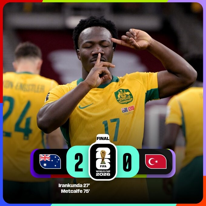 AUSTRALIA PEGÓ PRIMERO Y DEJÓ A TURQUÍA CONTRA LAS CUERDAS EN EL MUNDIAL 2026