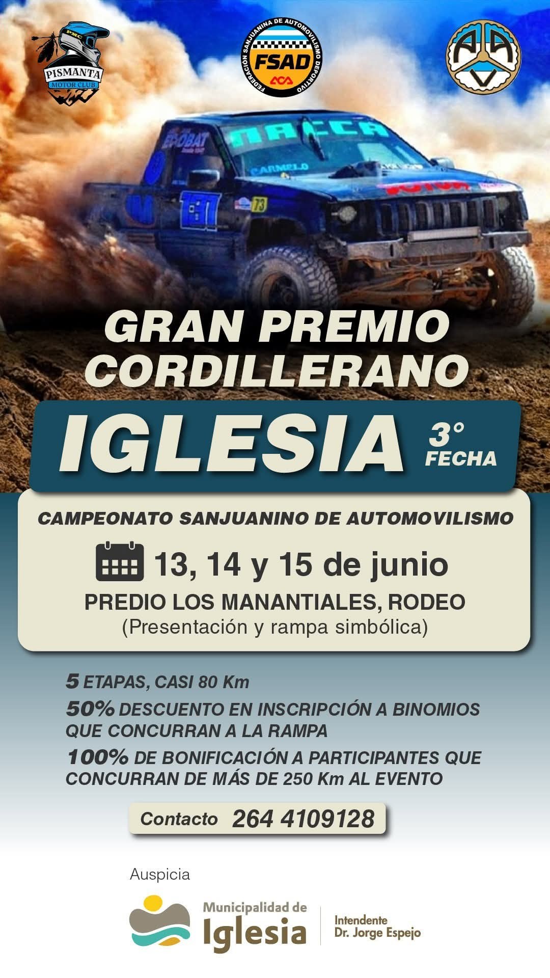 IGLESIA: «Gran premio Cordillerano», 13, 14 y 15 de Junio