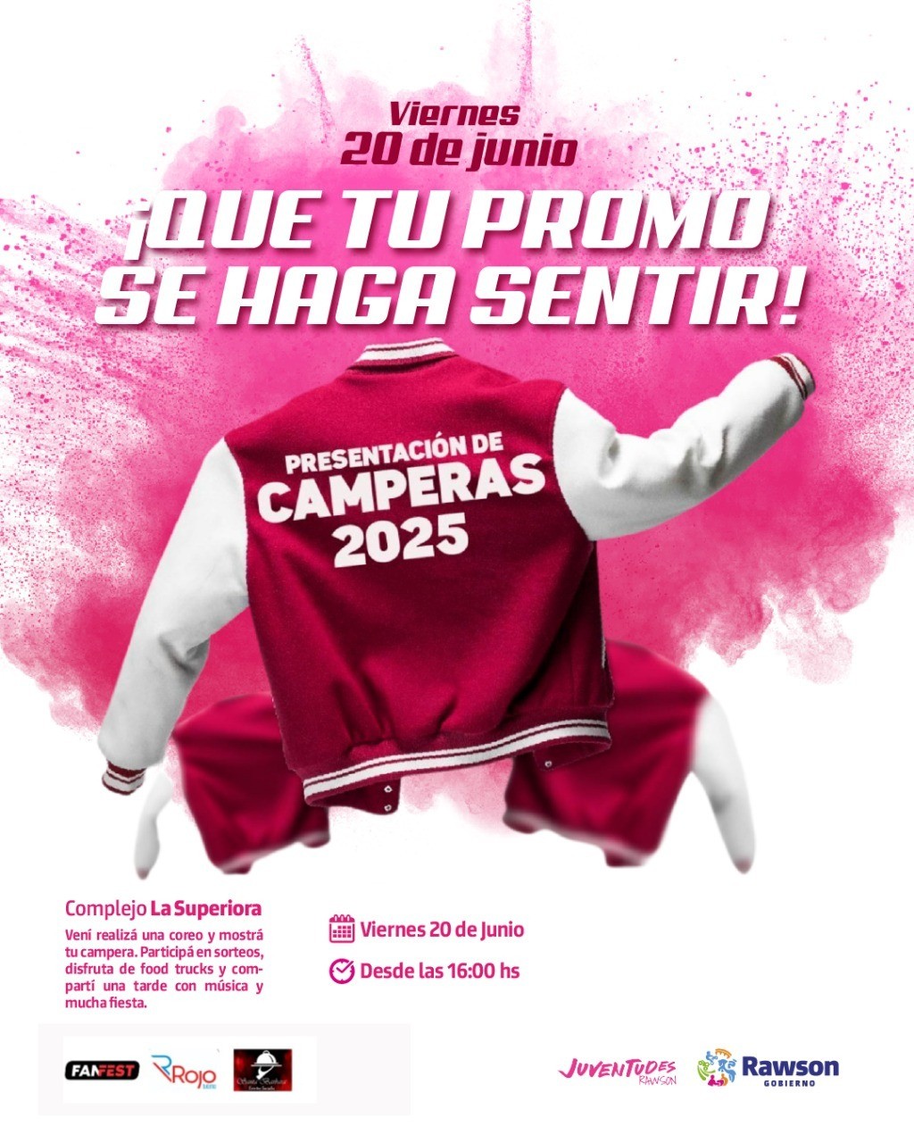 Con el lema “Que tu promo se haga sentir”,llega a Rawson la Presentación de Camperas 2025