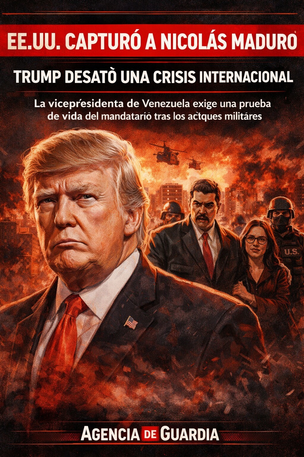 Trump afirmó que EE.UU. capturó a Nicolás Maduro tras ataques militares en Venezuela y desató una crisis internacional