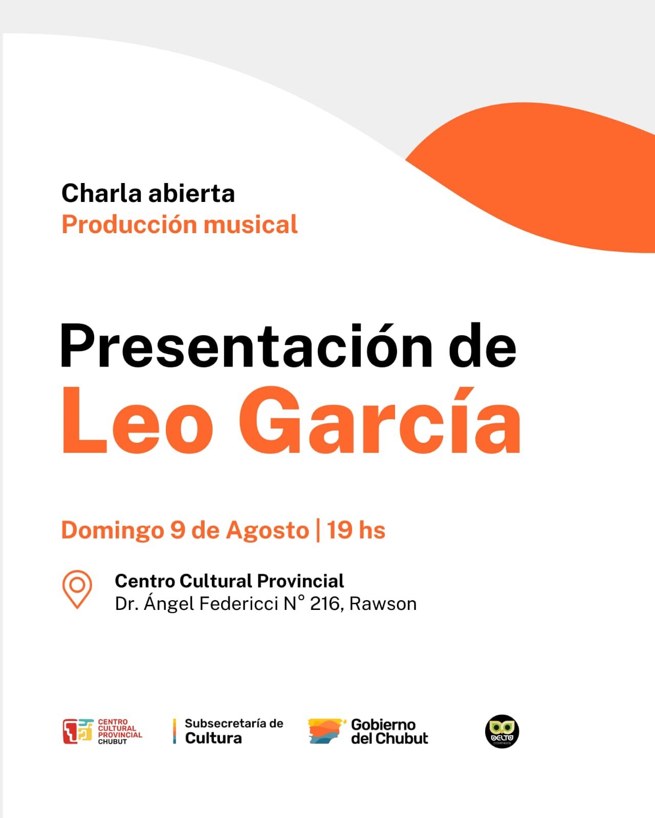 El reconocido músico Leo García brindará una charla abierta y gratuita en Rawson