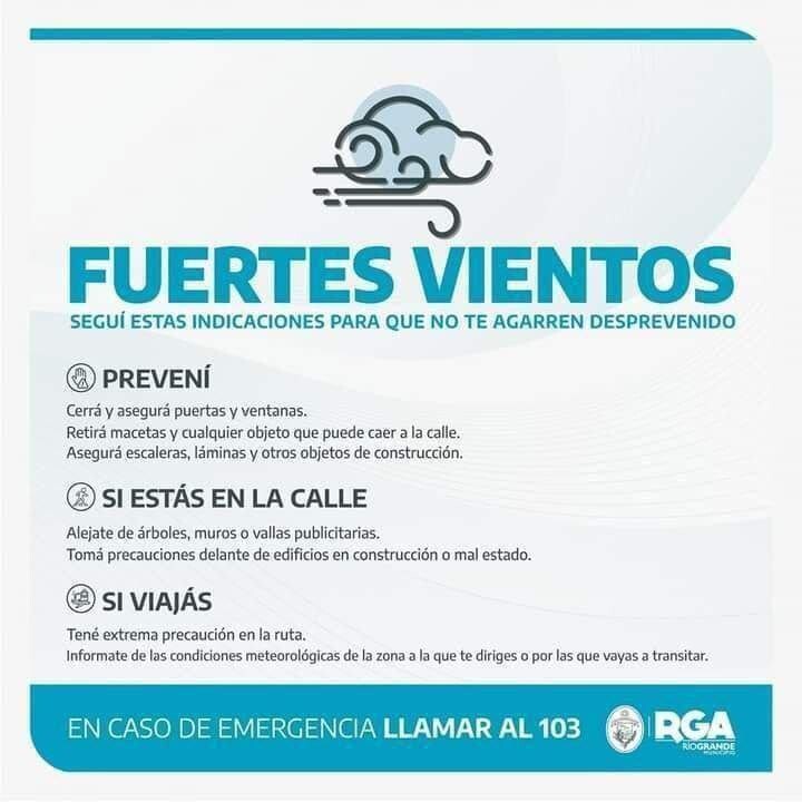 ESTE MIÉRCOLES RIGE ALERTA AMARILLA POR FUERTES VIENTOS