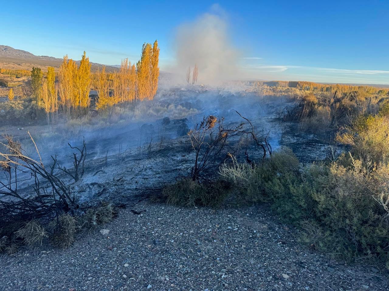 IGLESIA: Protección Civil de la Municipalidad, logró contener y controlar el incendio en Bella Vista