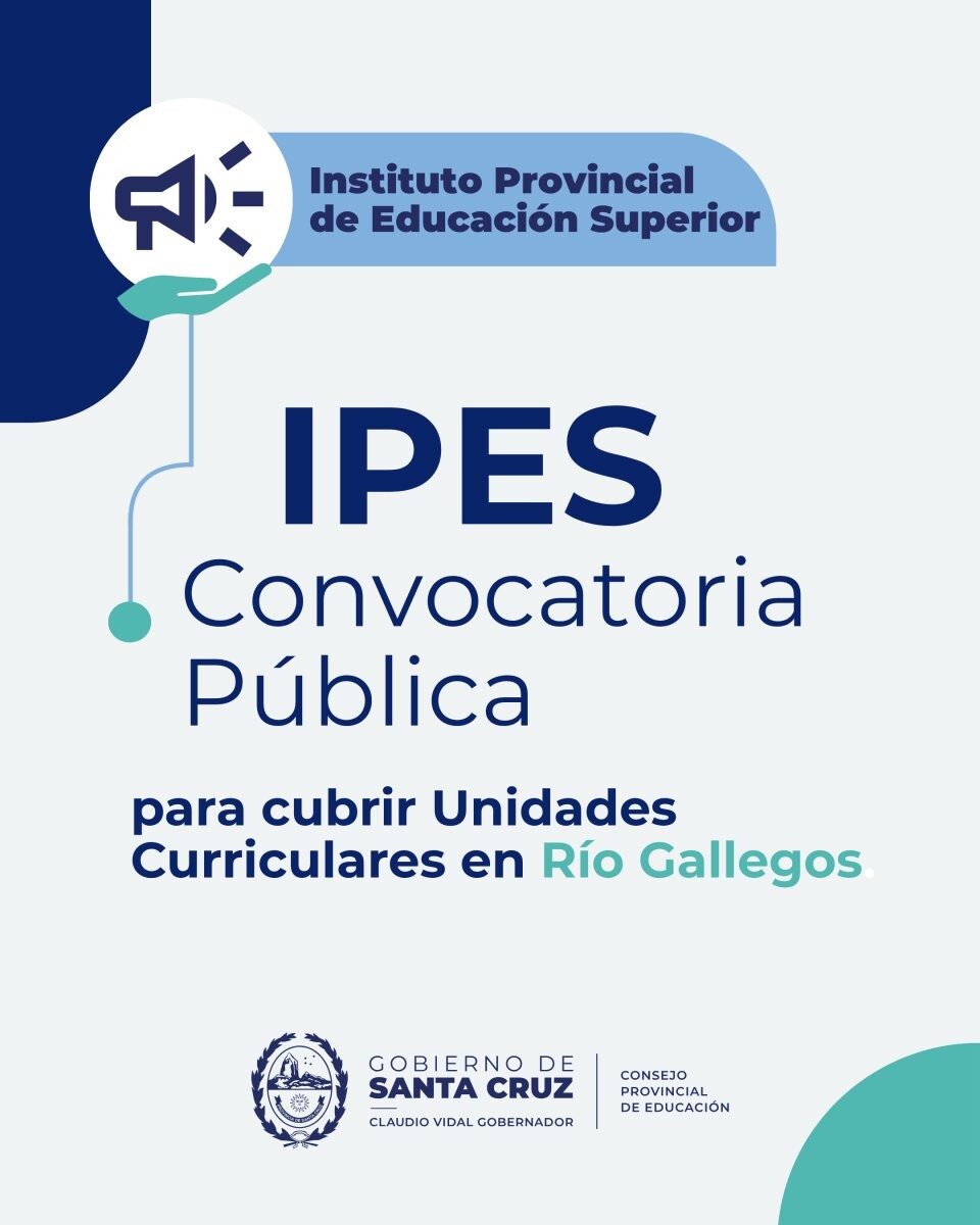 Convocatoria pública para cubrir cargo en el IPES Río Gallegos