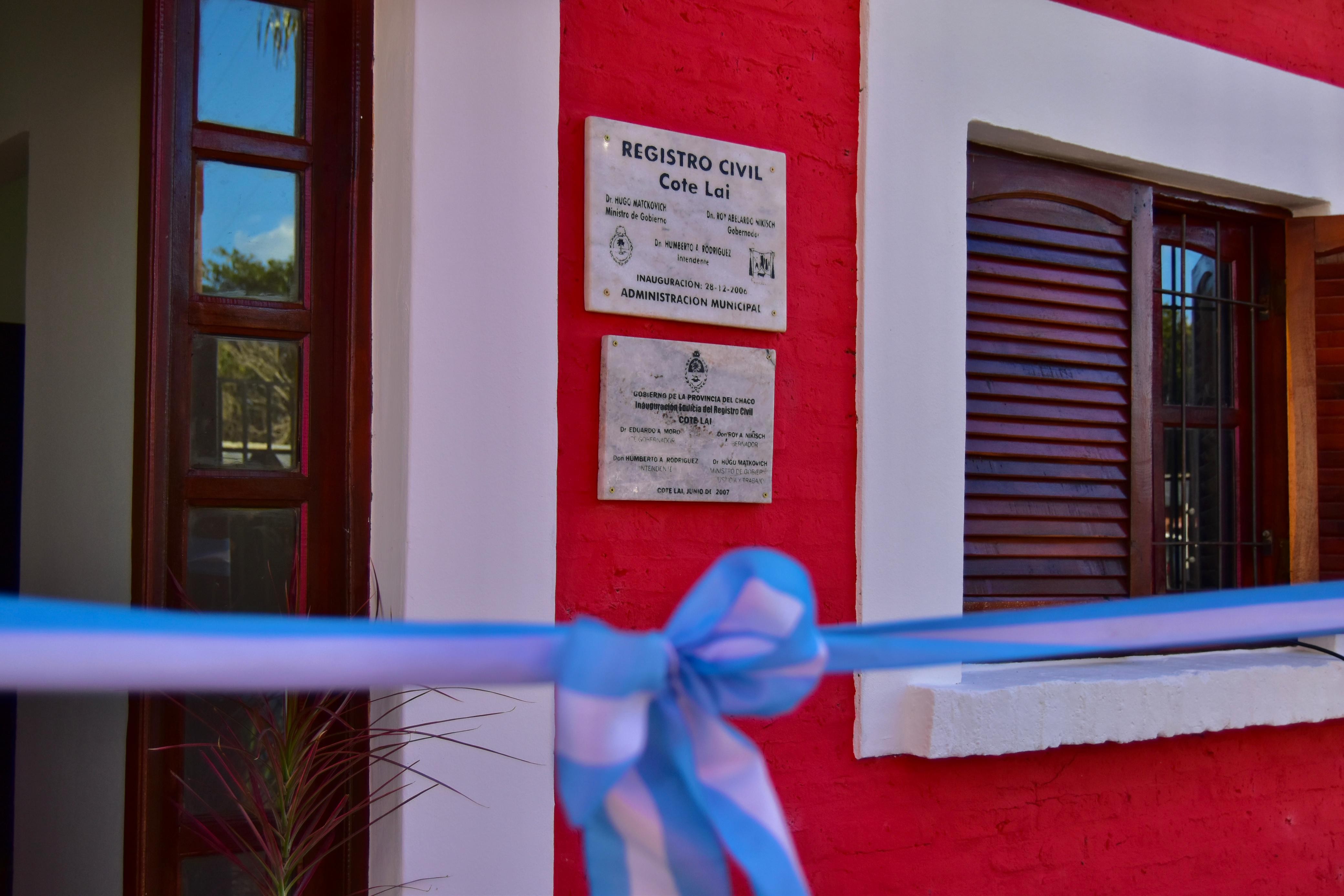 COTE LAI: EL GOBERNADOR ZDERO INAUGURÓ EL NUEVO REGISTRO CIVIL