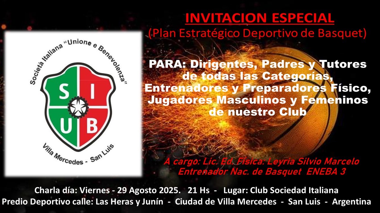 Presentación Del Plan Estratégico Deportivo de Basquet de Sociedad Italiana