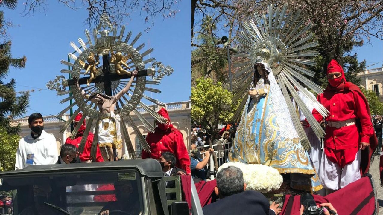 Imagenes perefrinas.jpg Este miércoles recorrerán los barrios las imágenes peregrinas del Señor y Virgen del Milagro