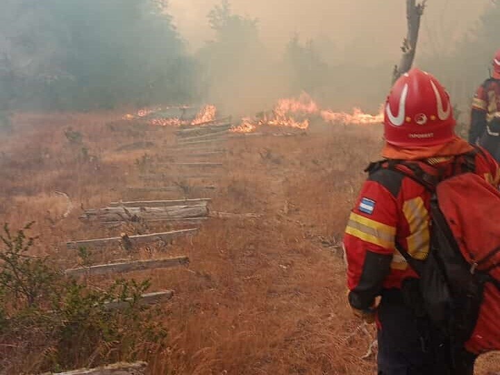 Incendios combate.jpg El Gobierno de la Provincia continúa al frente de los operativos para sofocar los incendios en la cordillera