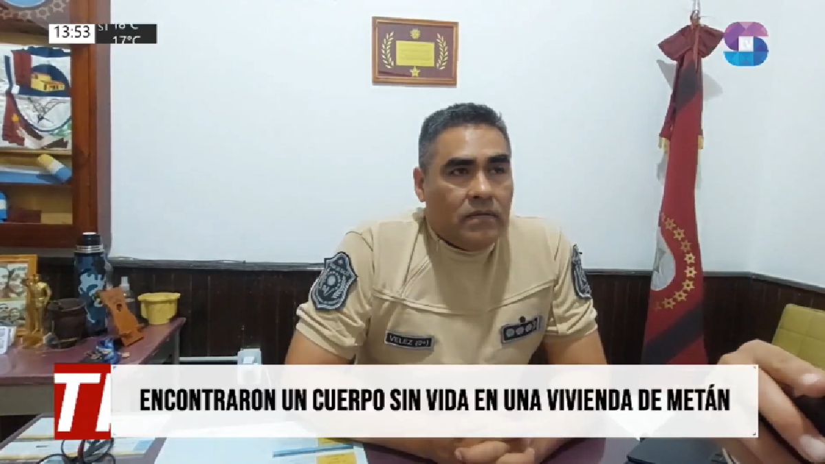 Jefe Vélez.png Hallan sin vida a un hombre que vivía solo en una vivienda de Metán