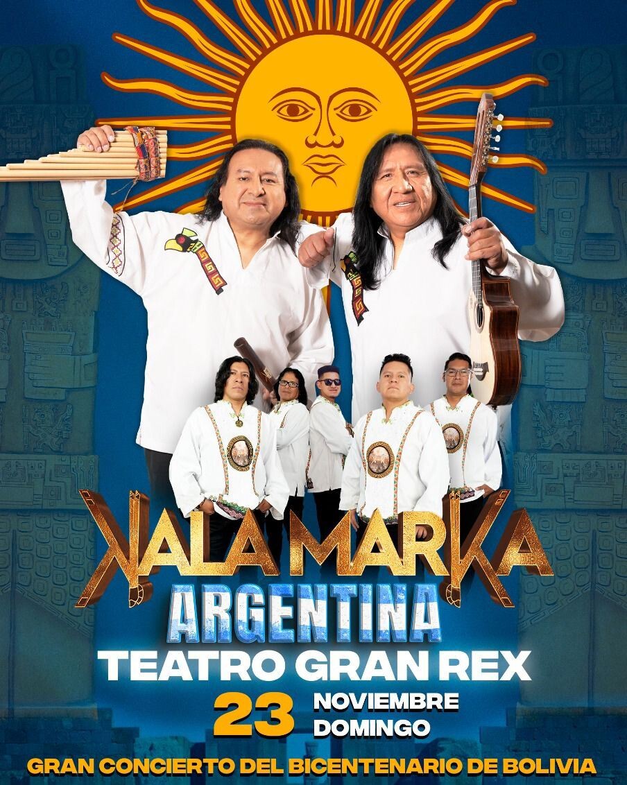 GRAN CONCIERTO DE KALA MARKA EN EL TEATRO GRAN REX – DOMINGO 23 DE NOVIEMBRE