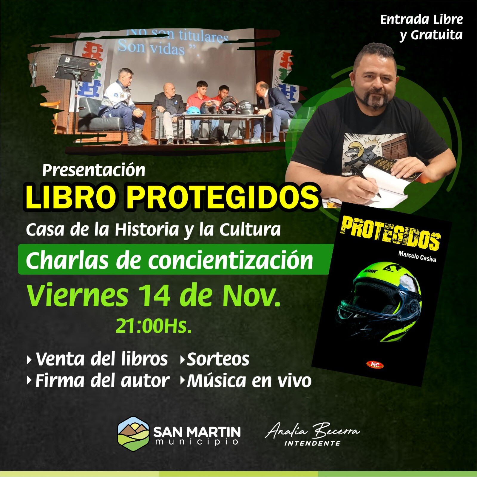 SAN MARTÍN: Presentación del libro “Protegidos”, una historia que regresa a su lugar de origen