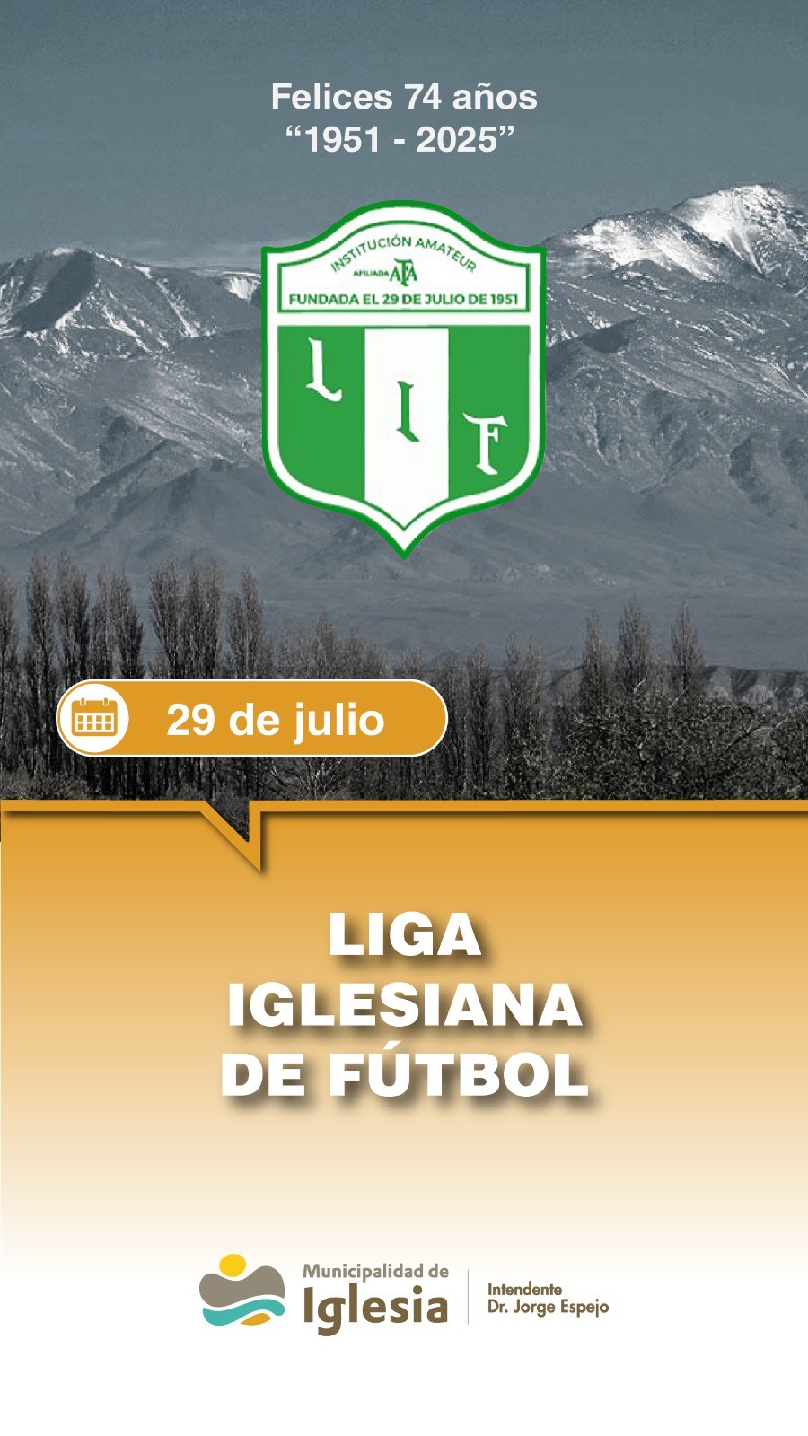 IGLESIA: festeja el 74° Aniversario de la Liga Iglesiana de Fútbol