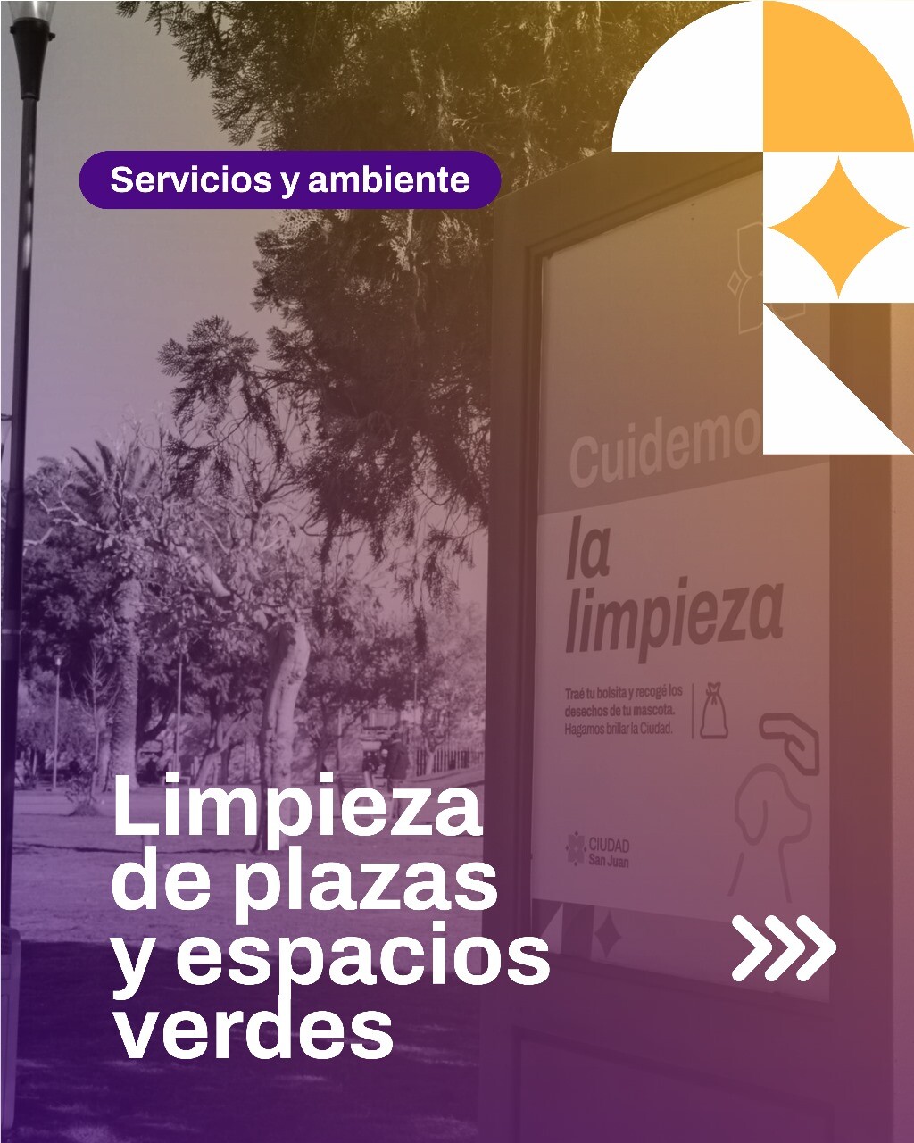 La Ciudad de San Juan avanza con nuevas jornadas de limpieza y mantenimiento de plazas y espacios verdes