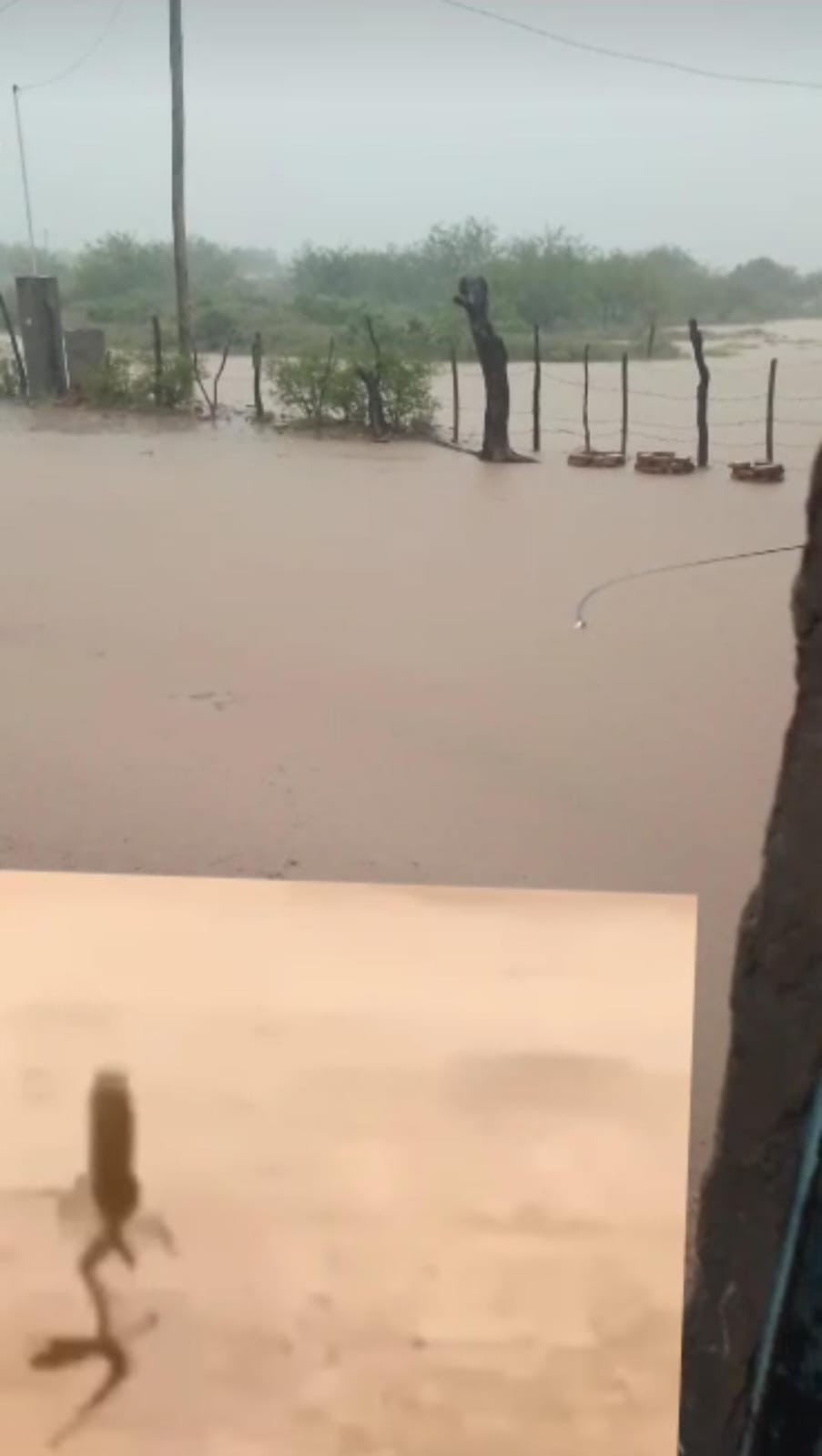 Intensa lluvia en Herrera