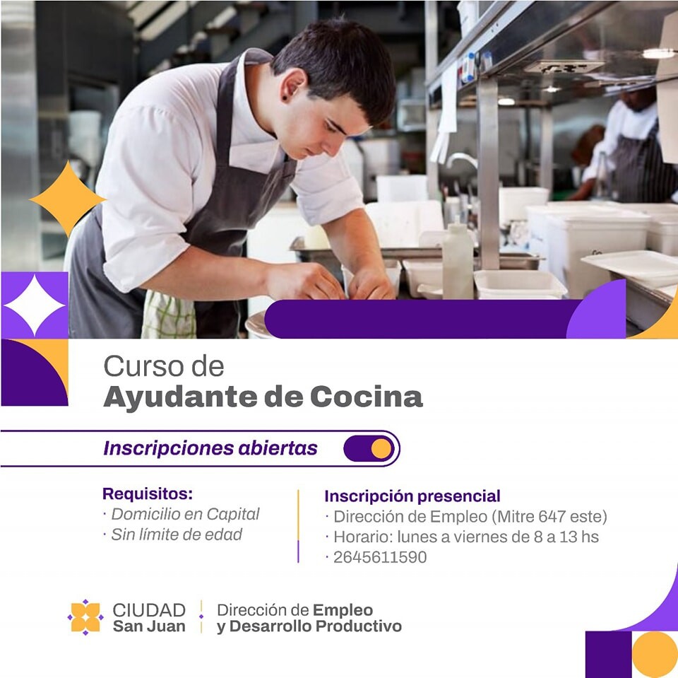 El municipio de la Ciudad de San Juan invita a que te sumes a los Cursos de Capacitaciones en Oficios.