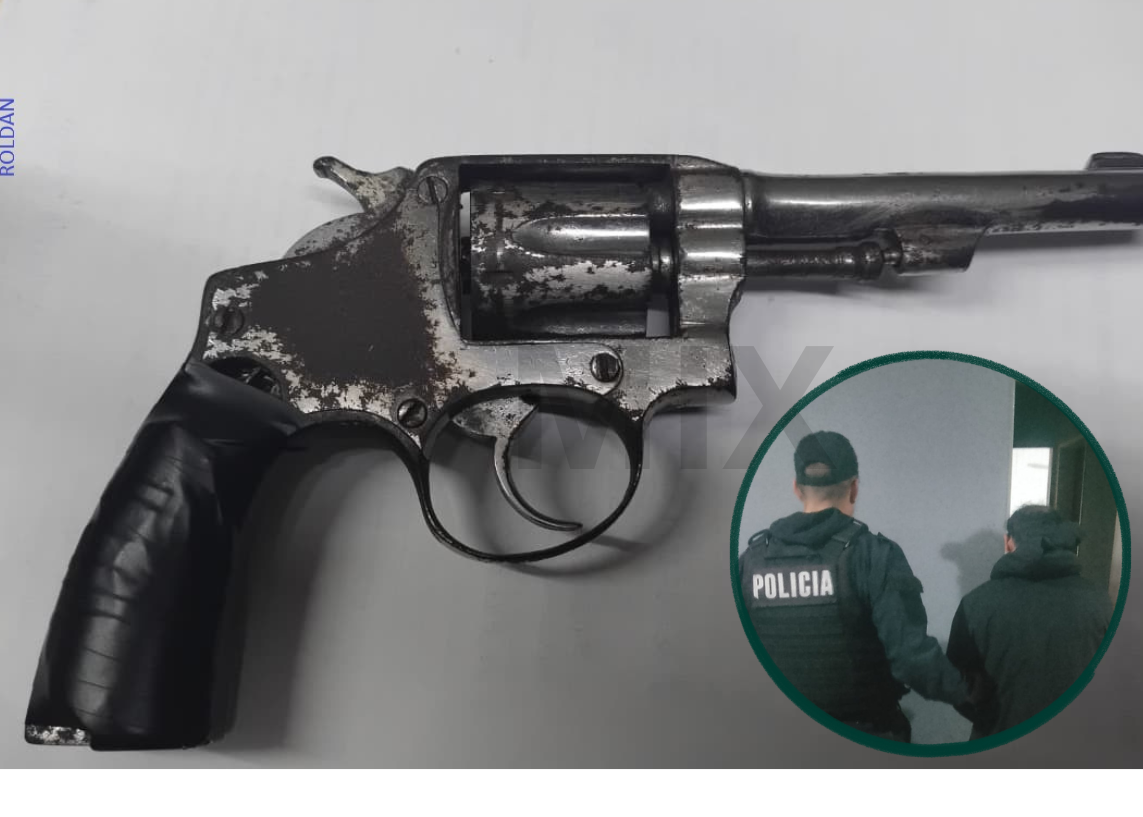Roldanense detenido con un revólver calibre 32 en plena calle