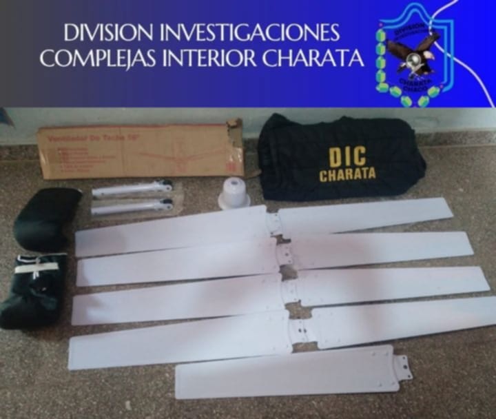 CHARATA: LA POLICIA RECUPERA ELEMENTOS SUSTRAIDOS