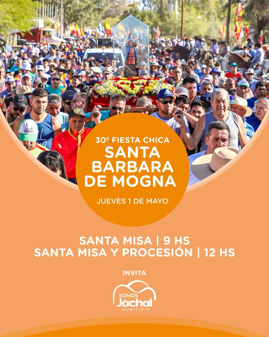 JÁCHAL: ceremonia en honor a Santa Bárbara de Mogna