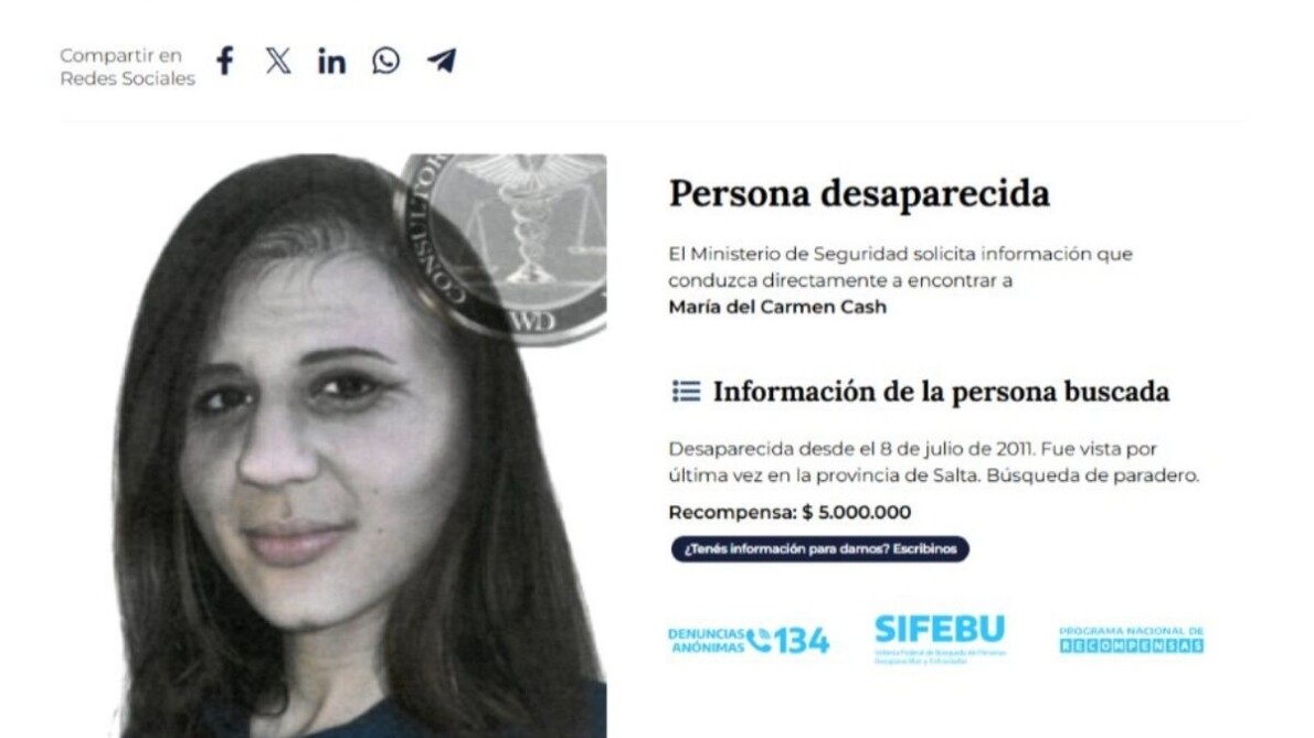 Detuvieron a un camionero por la desaparición de María Cash