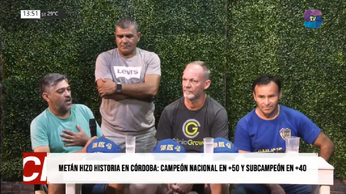Mas 50 San José.png Histórico doble logro del fútbol metanense: campeón +50 y subcampeón +40