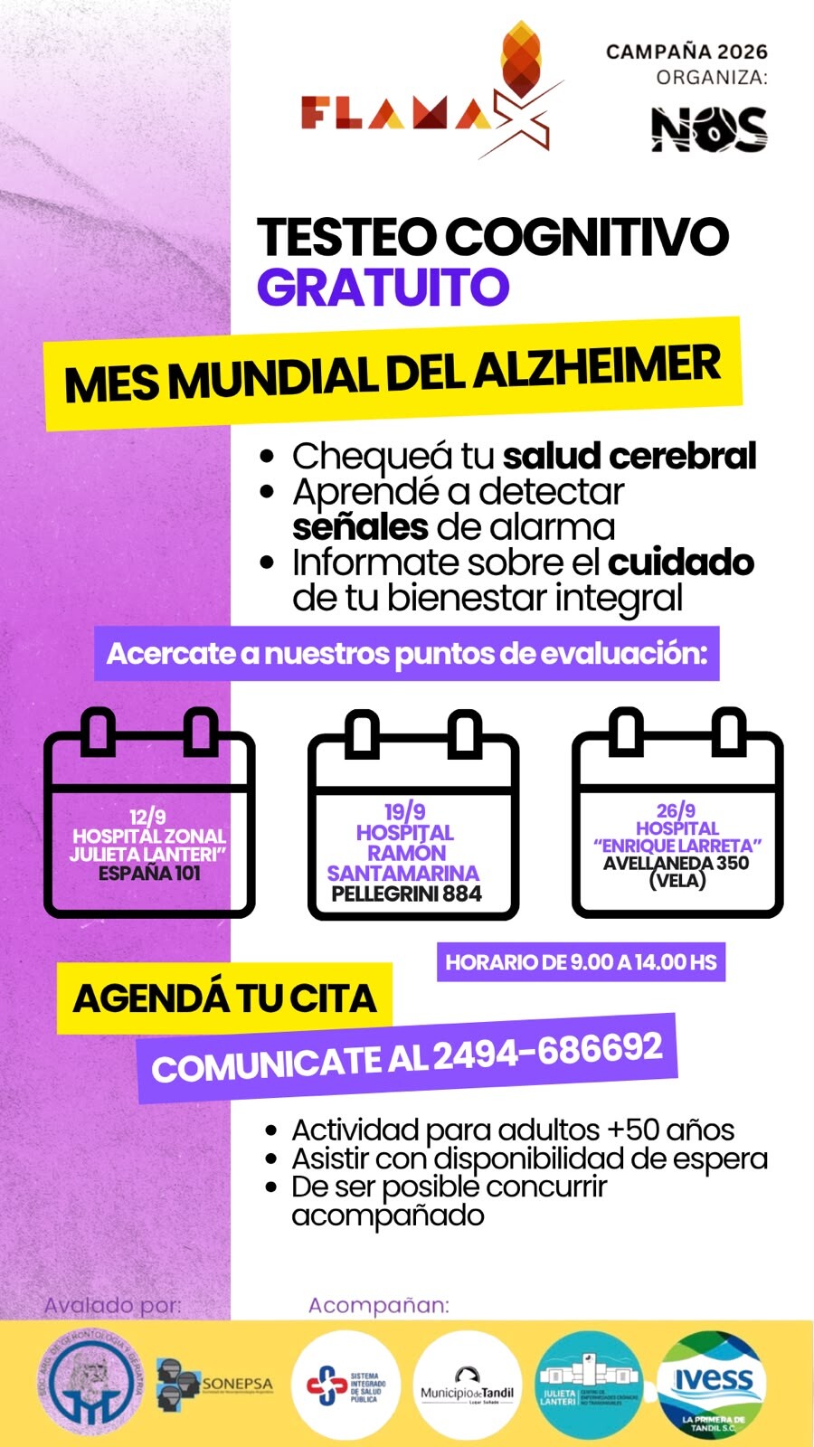 Mes Mundial del Alzheimer: tres jornadas de testeo cognitivos gratuitos para detectarlo a tiempo