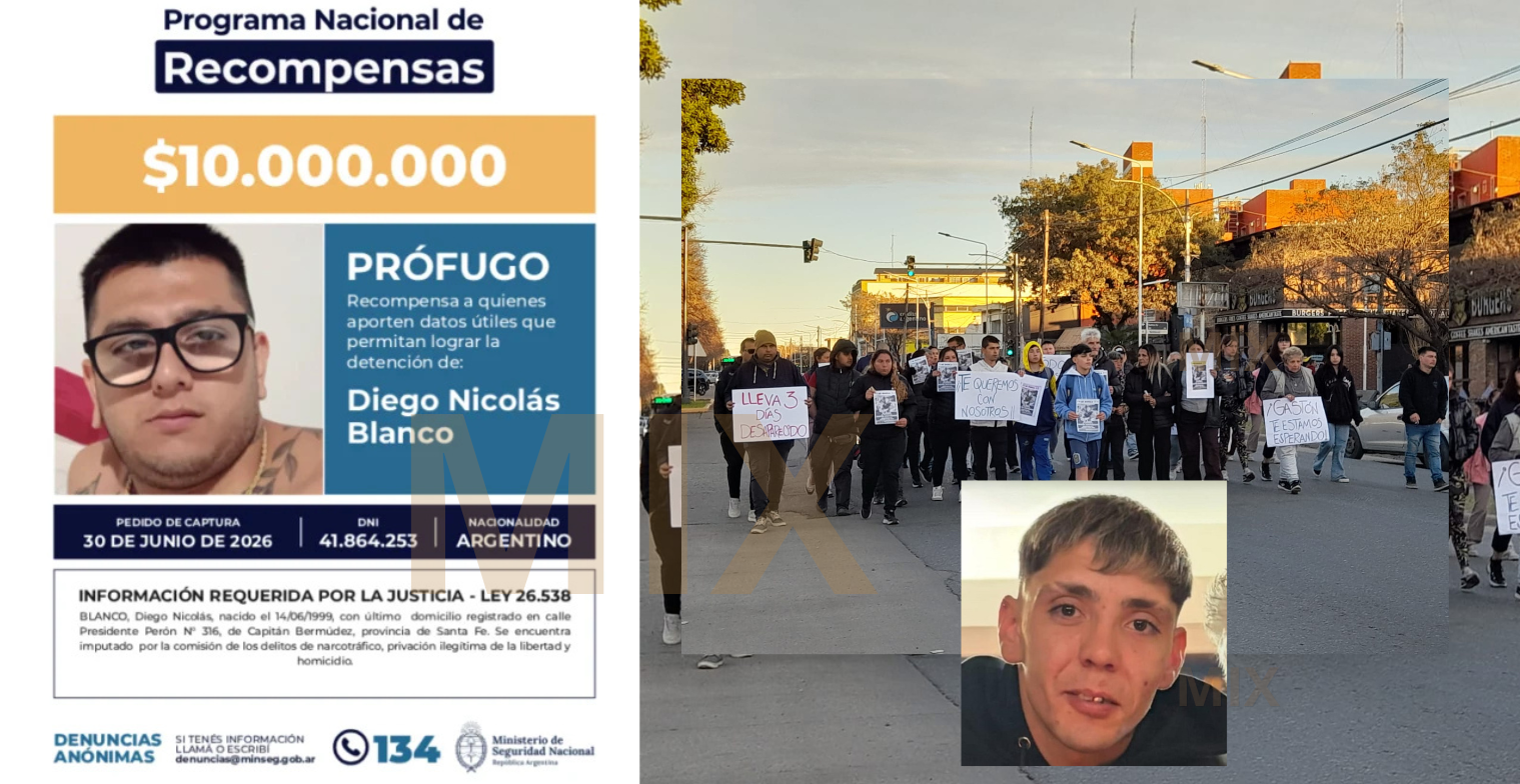 Millonaria recompensa para dar con Nicolás Blanco