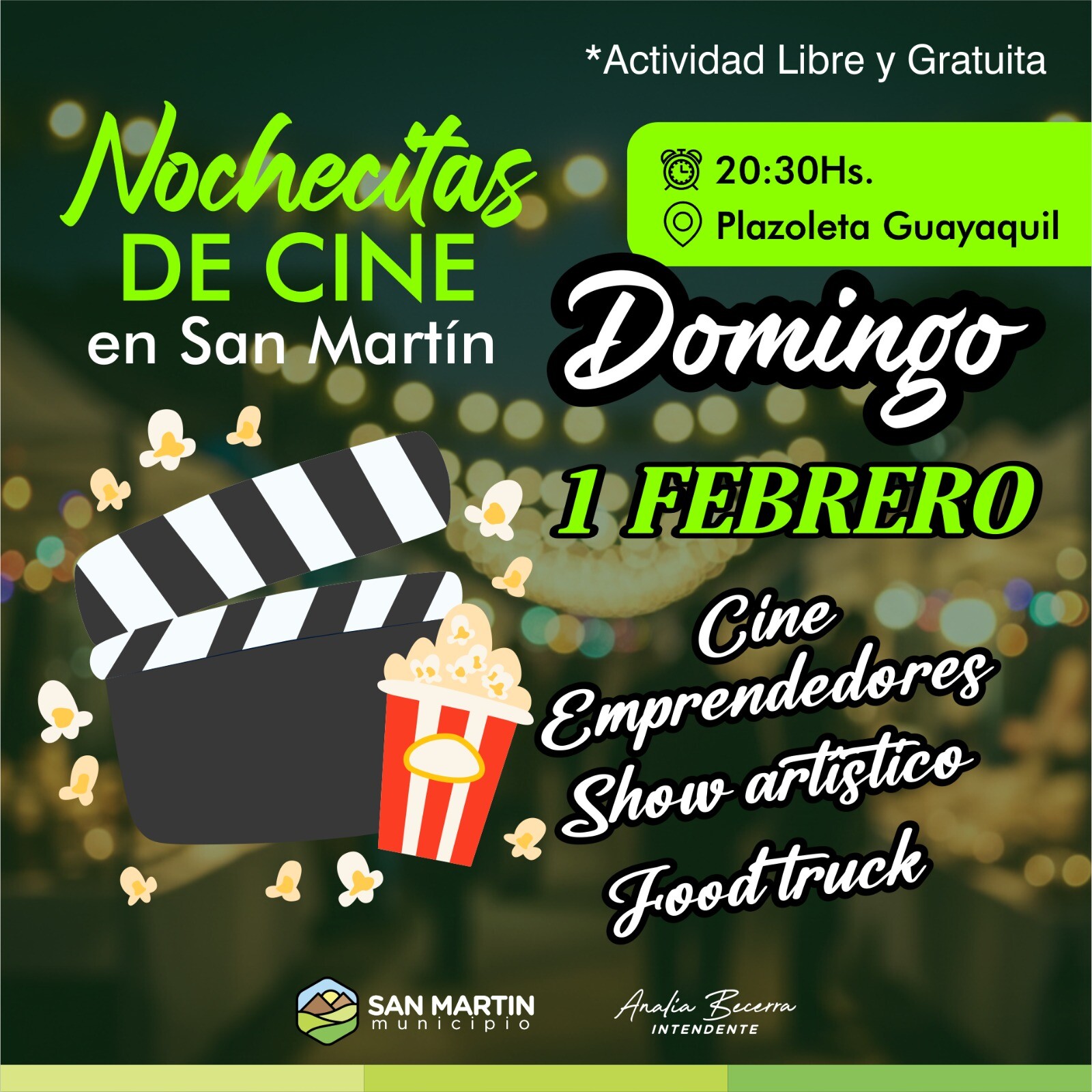 SAN MARTÍN: el cine vuelve a encender las noches