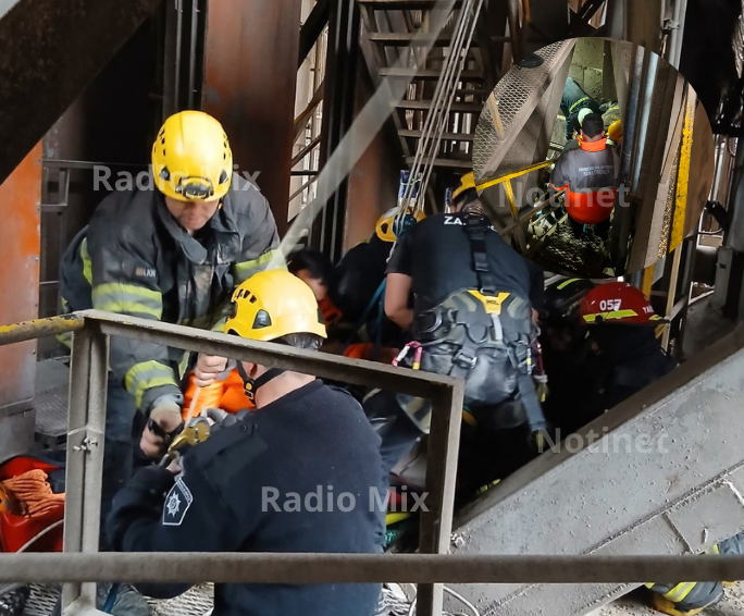 Puerto General San Martín: Rescate en un pozo de una noria