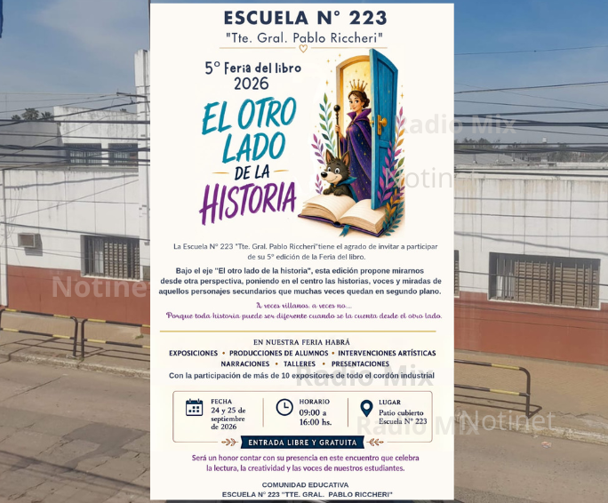 Capitán Bermúdez: La Escuela N° 223 invita a su 5° Feria del Libro