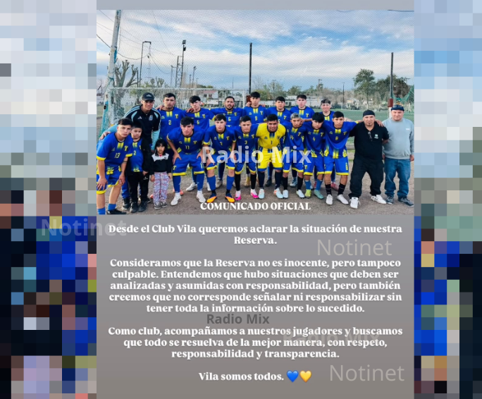Reserva: Vila respaldó a sus jugadores
