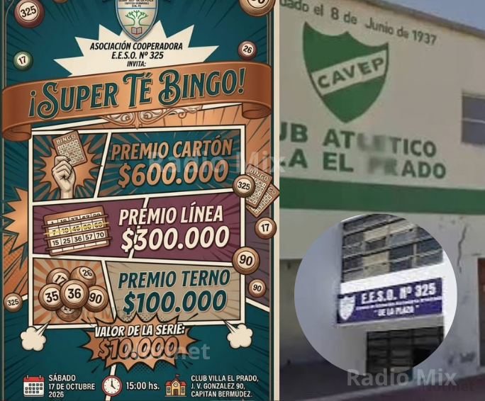 La Escuela N.º 325 organiza su «Súper Té Bingo» a beneficio de la cooperadora