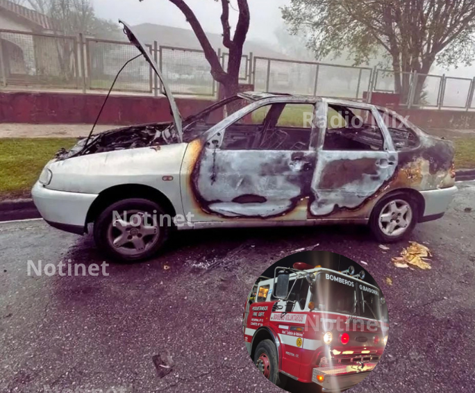 Granadero Baigorria: Incendiaron un auto que había sido robado