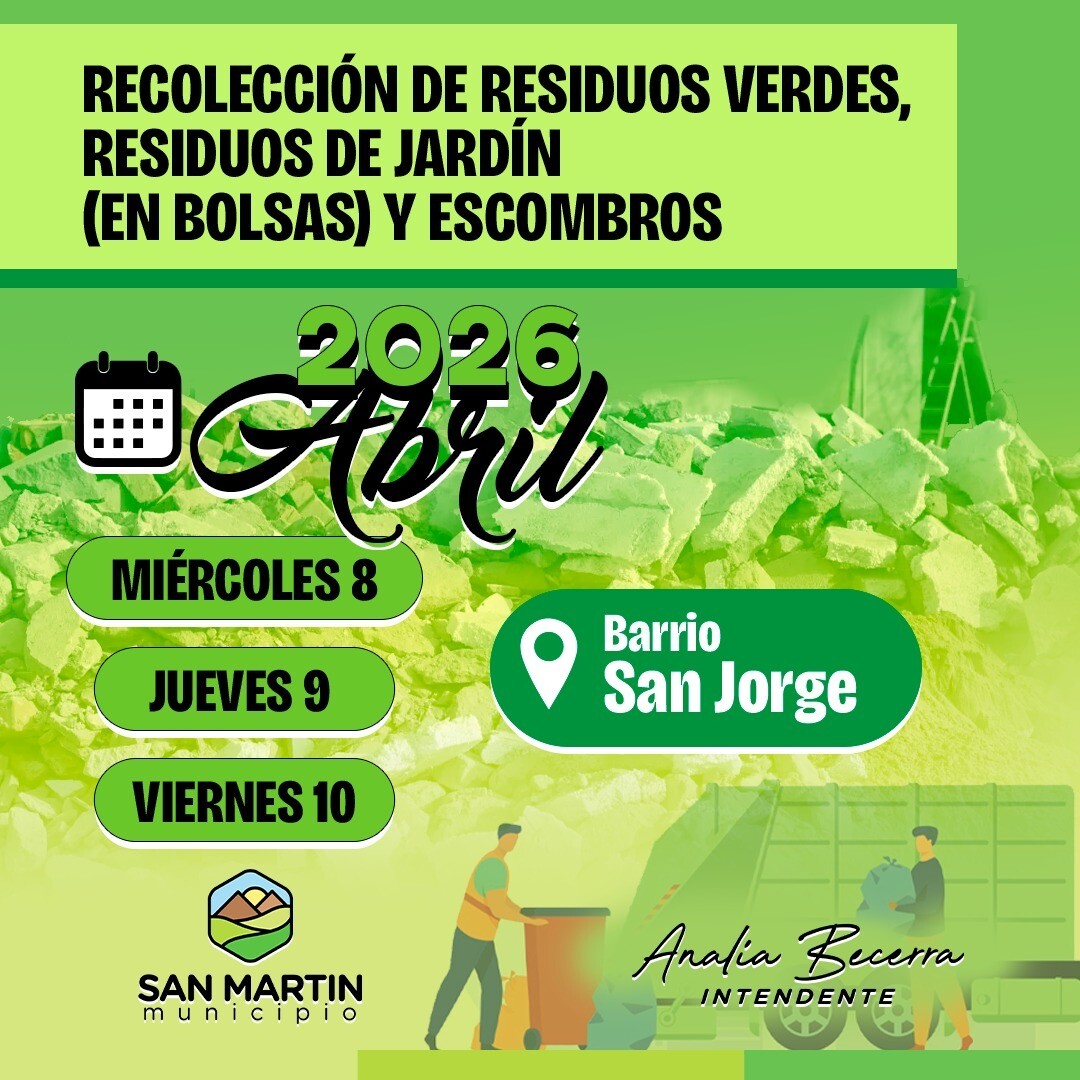SAN MARTÍN: Operativo de limpieza en el Barrio San Jorge
