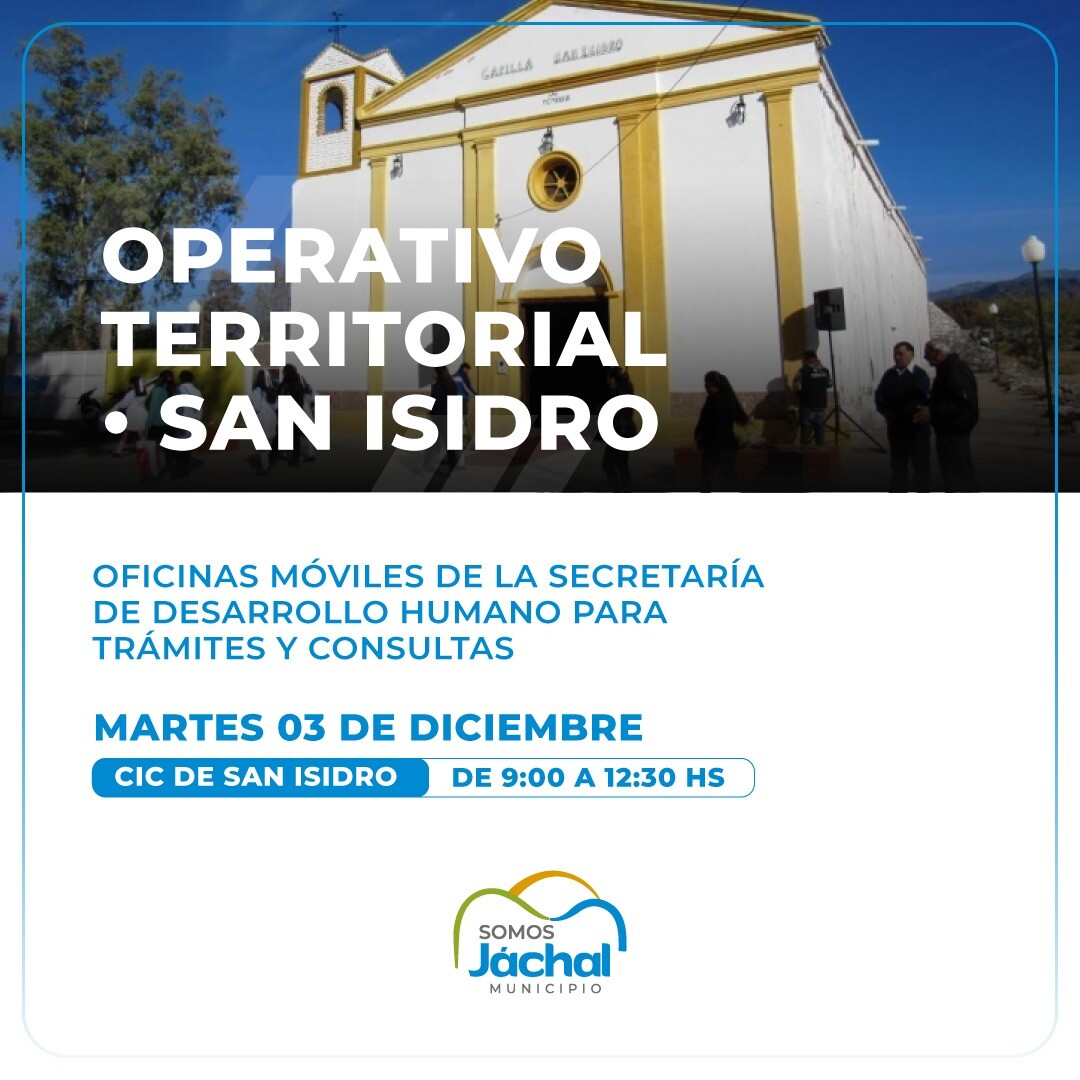 JÁCHAL: Operativo Territorial, en la localidad de San Isidro